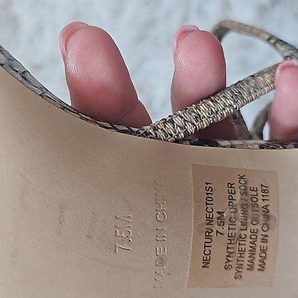 Steve madden "nectur" snake print strappy heels - Picture 4 of 5